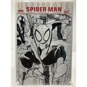 Ultimate Spider-Man #001 Black & White Sketch Variant Wraparound Cover Marvel